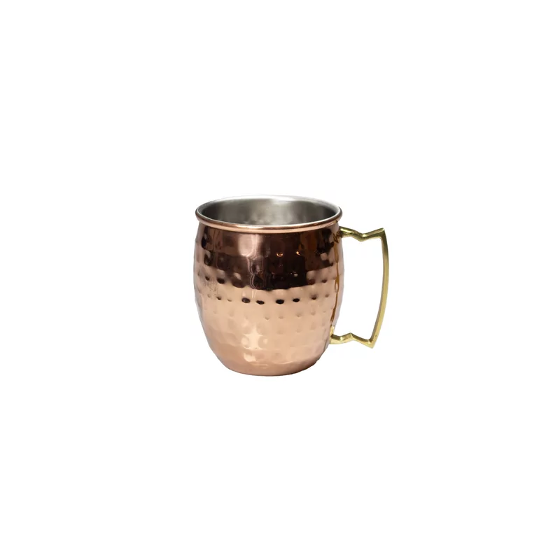 Koperen beker gehamerd 8,5cm 400ml