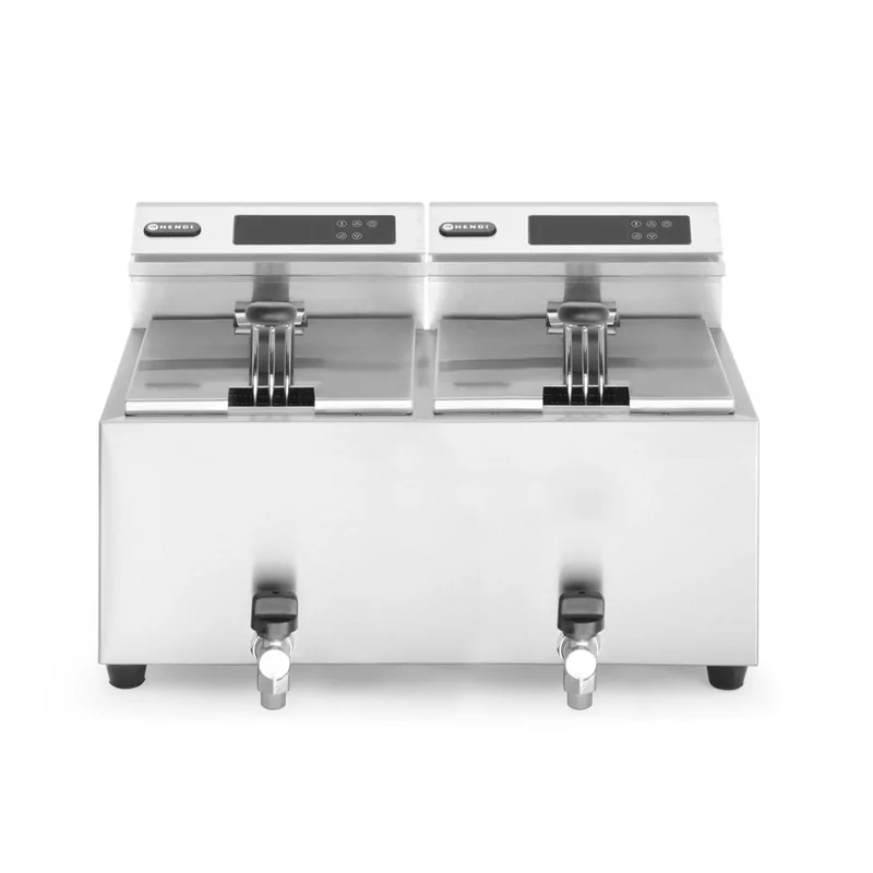 Deep fryer with drain tap digital - 2 x 8 l