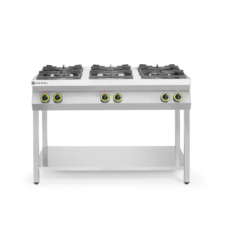 Gas cooker 6-burner open stand