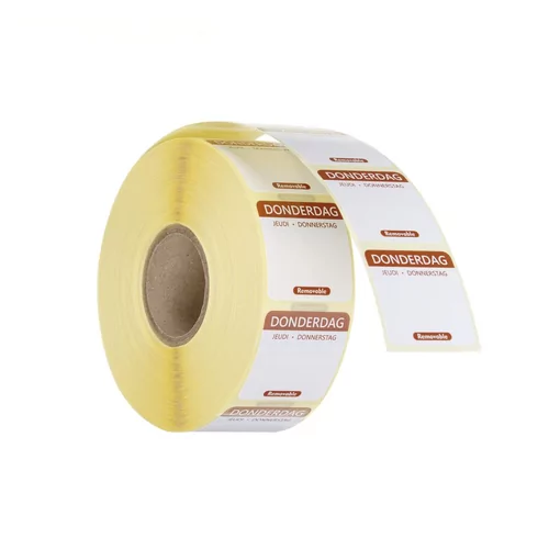 Daily food safety labels, multi-use, easy removable