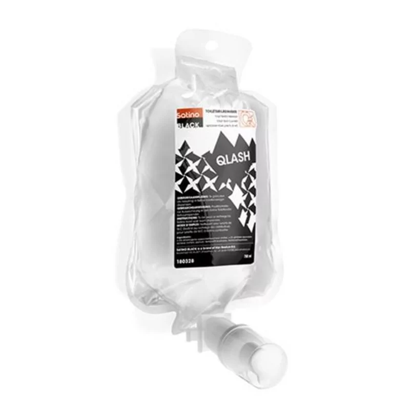 Qlash toilet seat cleaner satino black 6x750ml