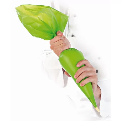 Poches à douilles en rouleau plastic vert 100 pcs 28x53cm 2.55L