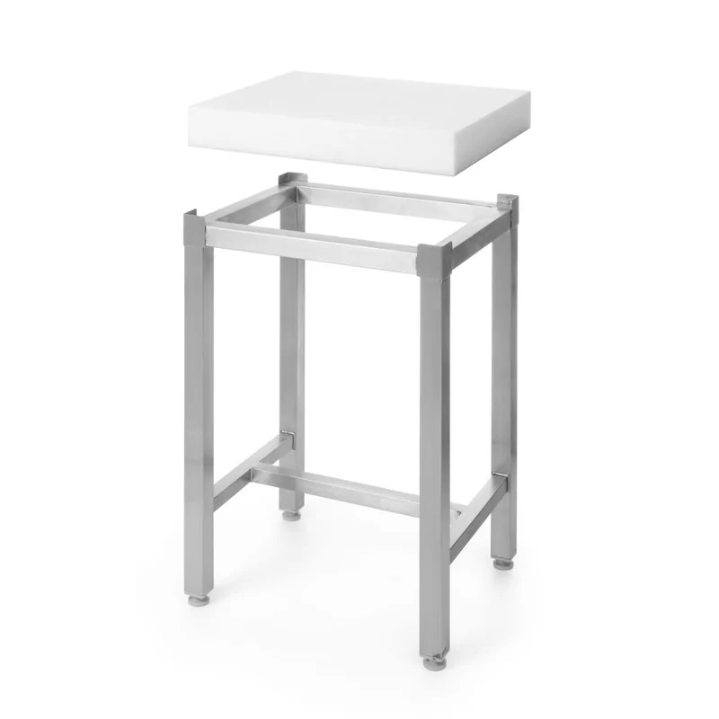 Polyethylene butcher block with base
