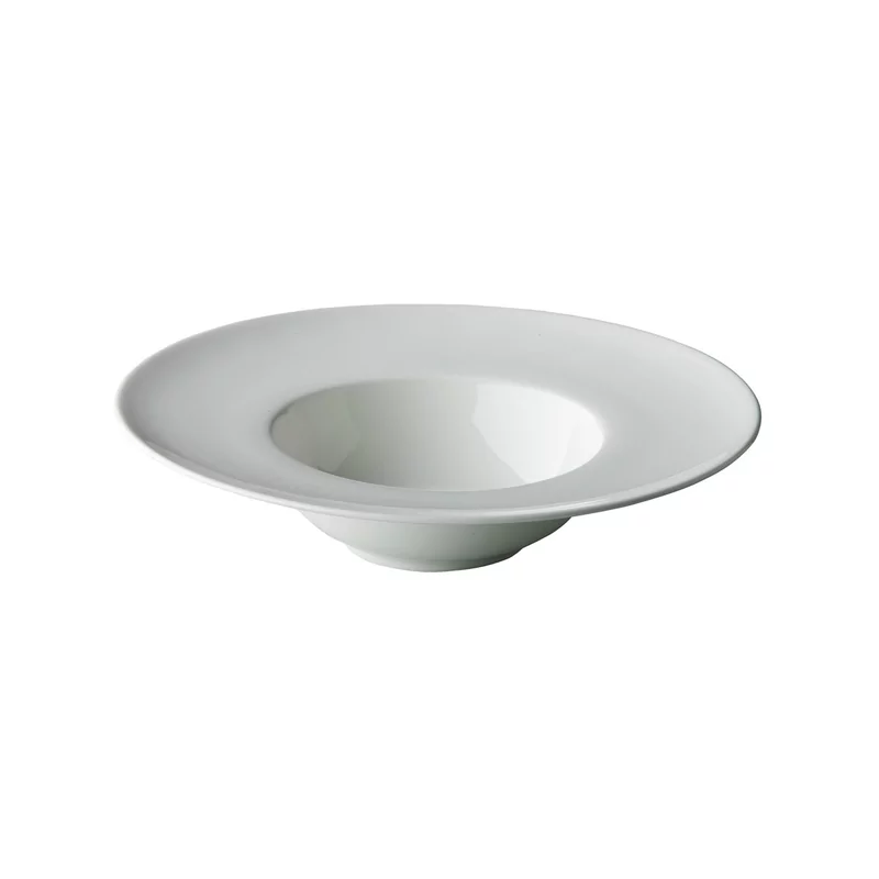 Q Fine China bord met brede rand diep 27,5 cm