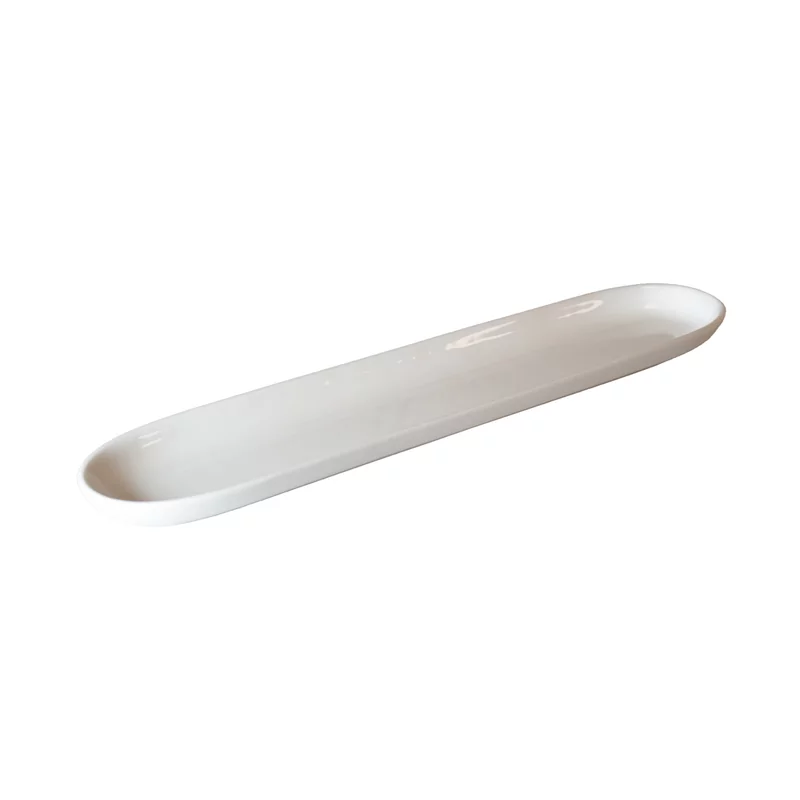 Q Performance bord ovaal wit porselein 38 x 7,6 cm