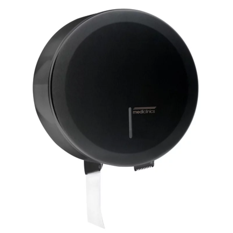 Porte rouleau jumbo noir en acier inox