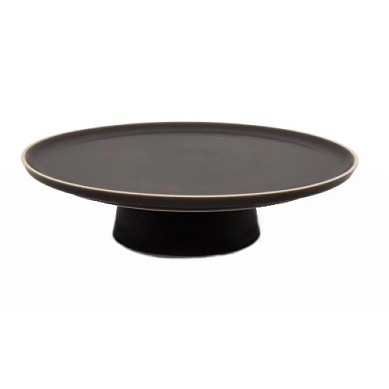 Atlas black presentatie schotel op voet D270xH70mm