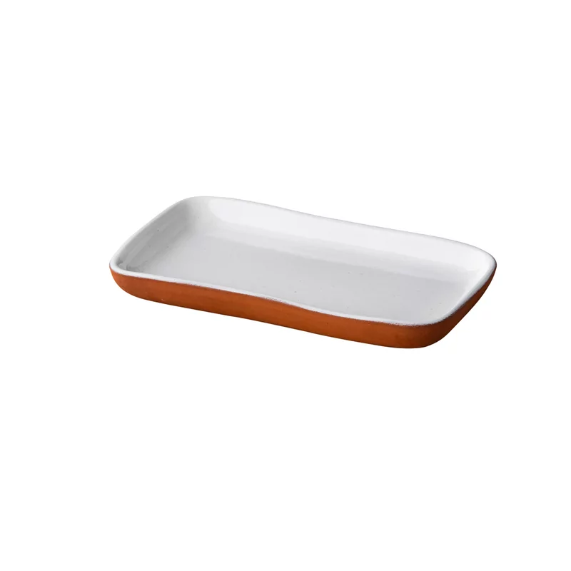 Stoneheart snack tapas plate 20 x 12 cm white