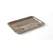 Serving tray with melamine laminate, non slip, with wood design