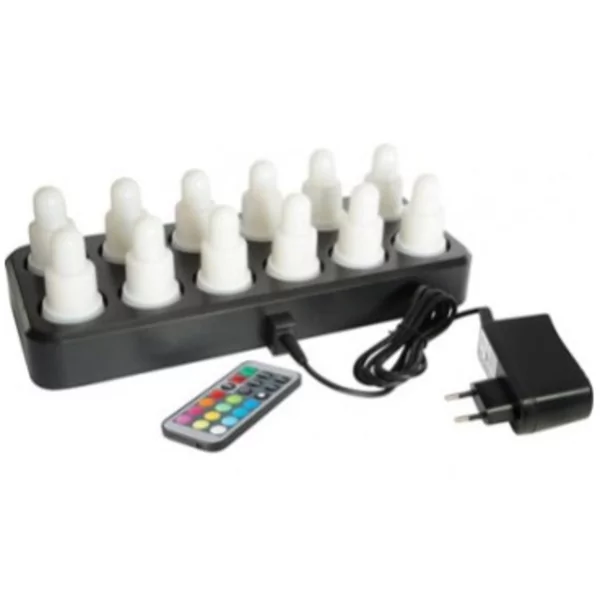 Candles led 70x40 multicolor Duni