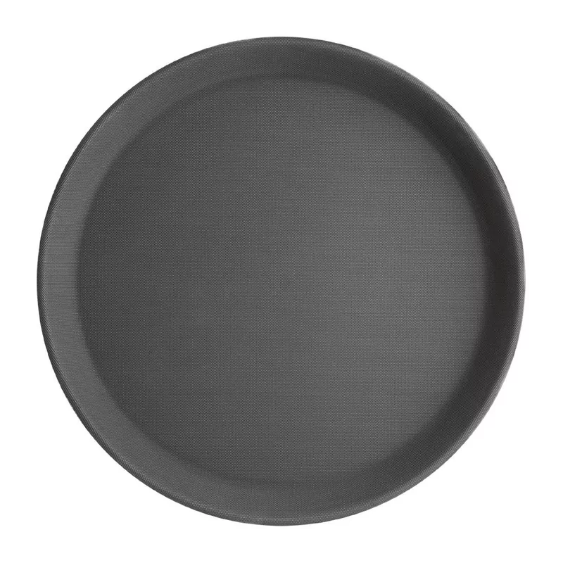 Plateau antidÃ©rapant en plastique Olympia Kristallon rond noir 406mm