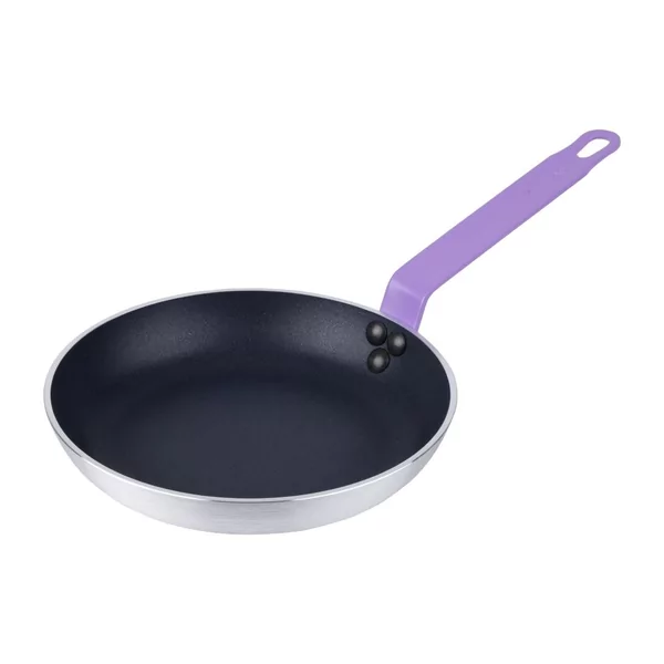 PoÃªle en aluminium antiadhÃ©sive Hygiplas Teflon Platinum Plus avec poignÃ©e violette 24cm
