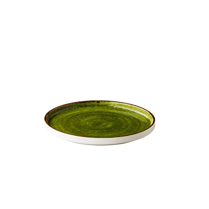 Jersey bord opst. rand stapelbaar groen 25,4 cm