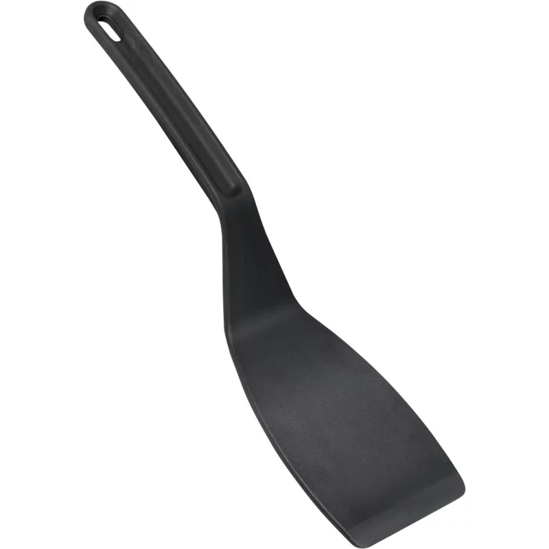 Angled frying spatula