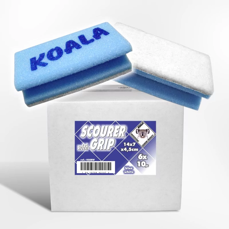 Scouring pad blue 14 x 7 x 4.5 cm 10 pcs