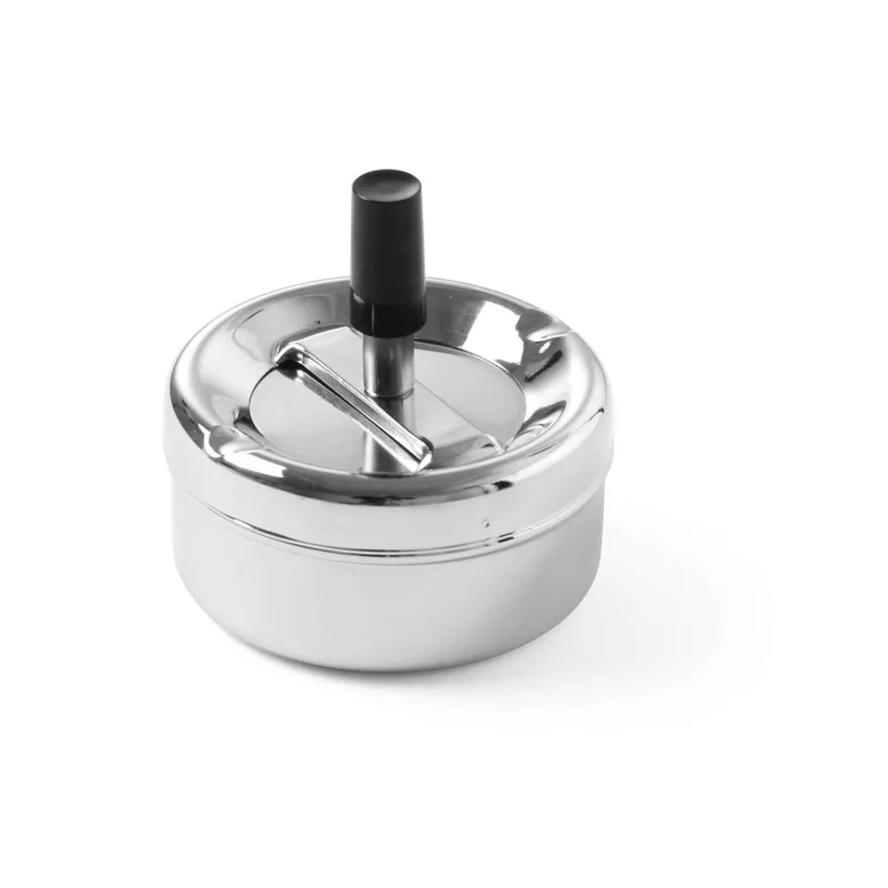 Ashtray with push button