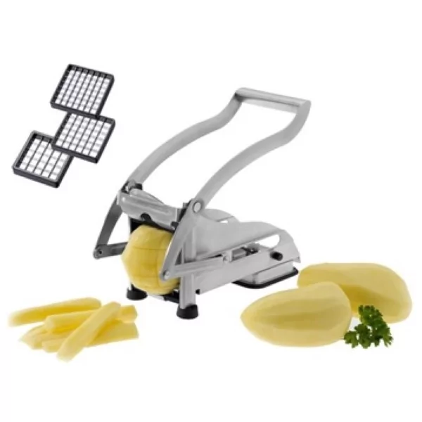 Westmark coupe-frites inox avec 3 lames 9-10 et 12mm L245xB93xH125mm