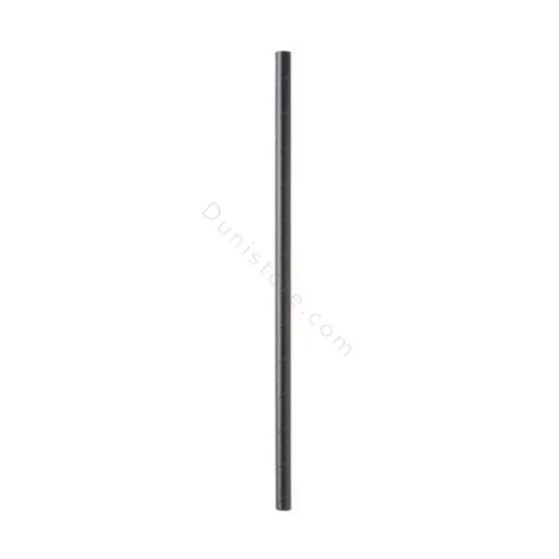 Paper straws, black, 23 cm, bio pack, 100 pcs