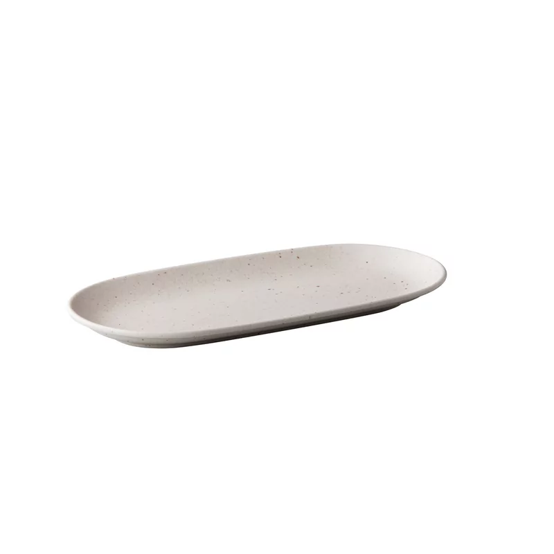 Tinto oval serving plate matt white 30 x 15 cm
