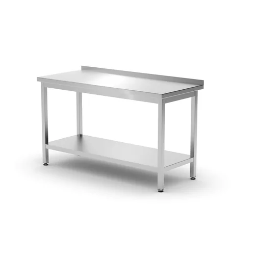 Table murale avec étagère – vissée, profondeur 600 mm