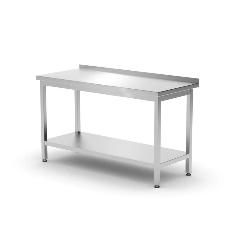 Table murale avec étagère – vissée, profondeur 600 mm