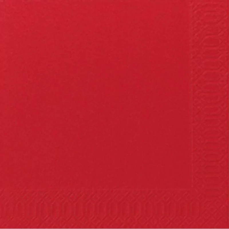 Servetten rood 33x33 2pl.16x125st