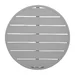 Plateau de table rond en aluminium Bolero gris clair 580 mm