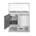 Two door salad counter with glass display 300L