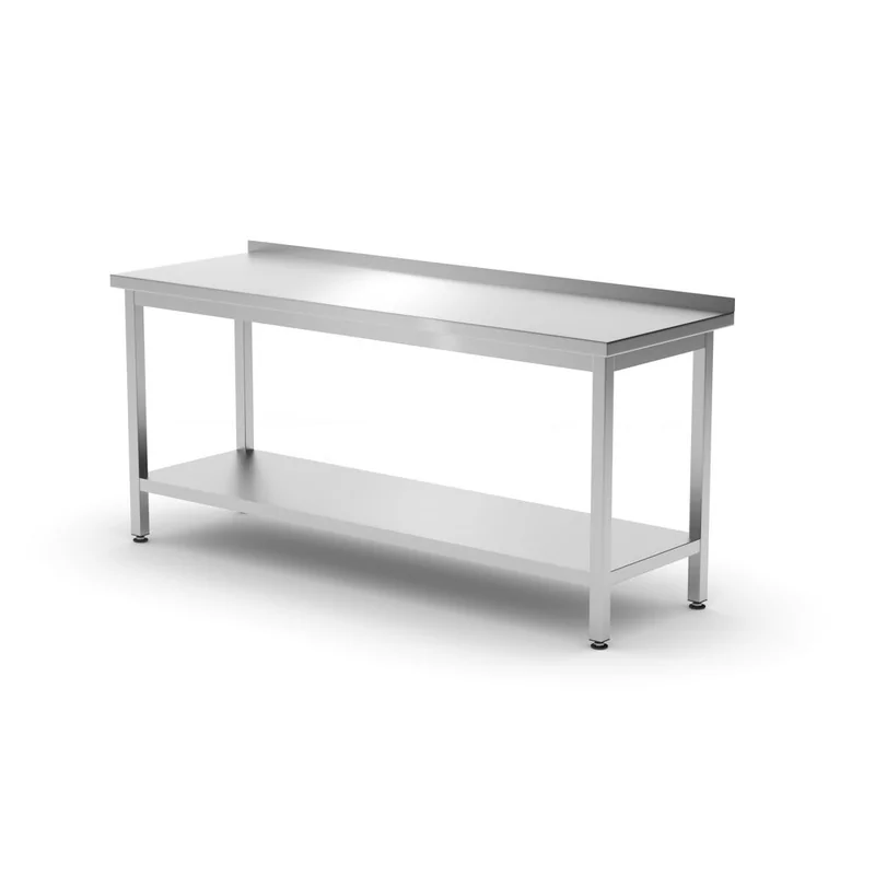 Table murale avec étagère – vissée, profondeur 600 mm