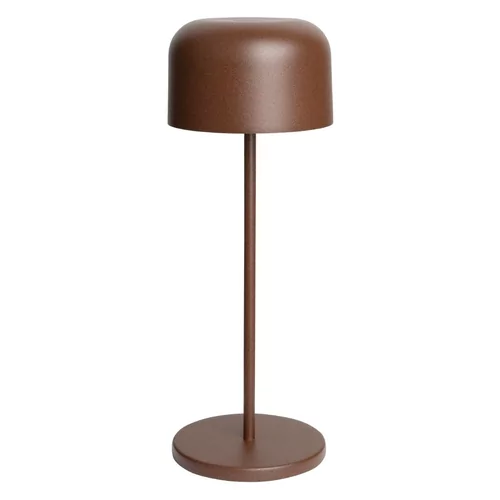 Lampe de table avec abat-jour rond Olympia Lucca marron 300mm