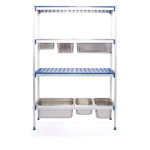 Rayonnage en aluminium pour bacs gastronormes