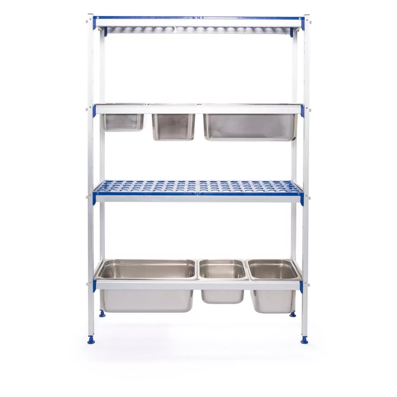Aluminium storage rack for GN containers