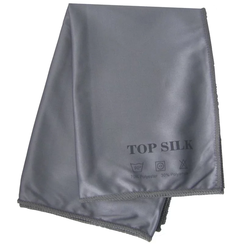 Glazendoek top silk grijs 50x70cm