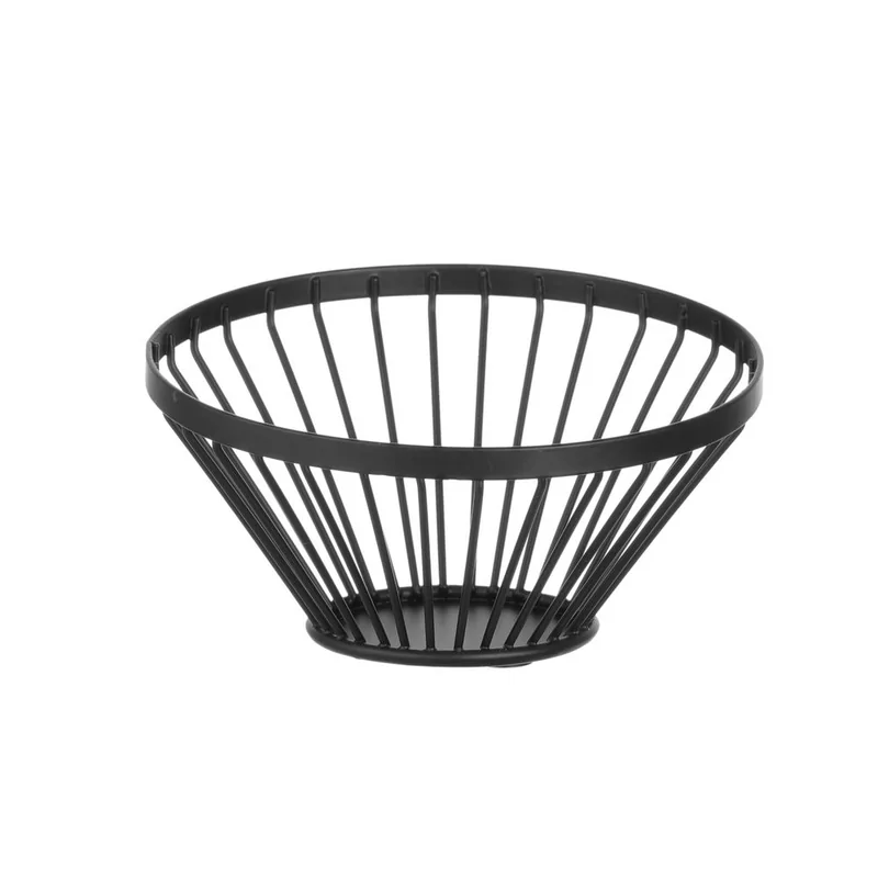 Fruit basket angled round black