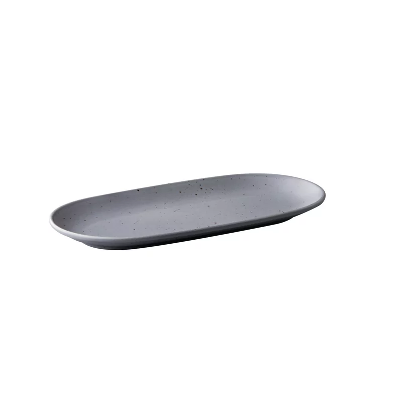 Tinto serveerbord ovaal mat grijs 30 x 15 cm
