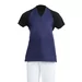 Whites halterschort met V-hals donkerblauw