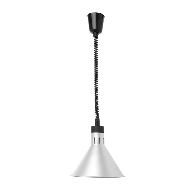 Rise and fall heat lamp, conical