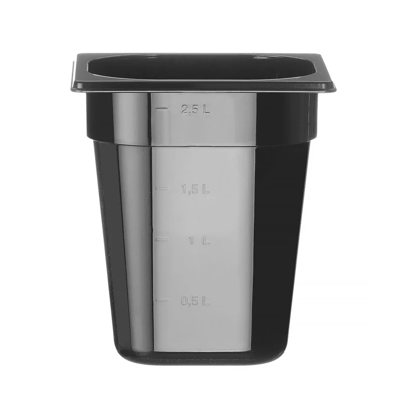Container GN 1/6 black polycarbonate