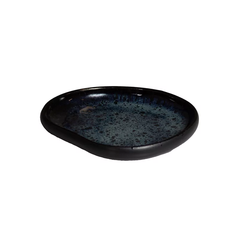 Sakura bord organisch blauw 15,8 x 15 cm