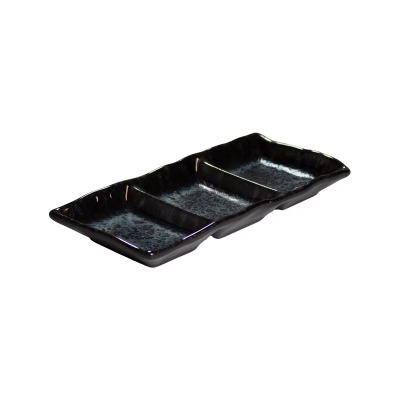 Sakura dip dish 3-sections blue