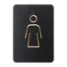 Europel Pictogram Bord Vrouw Zwart