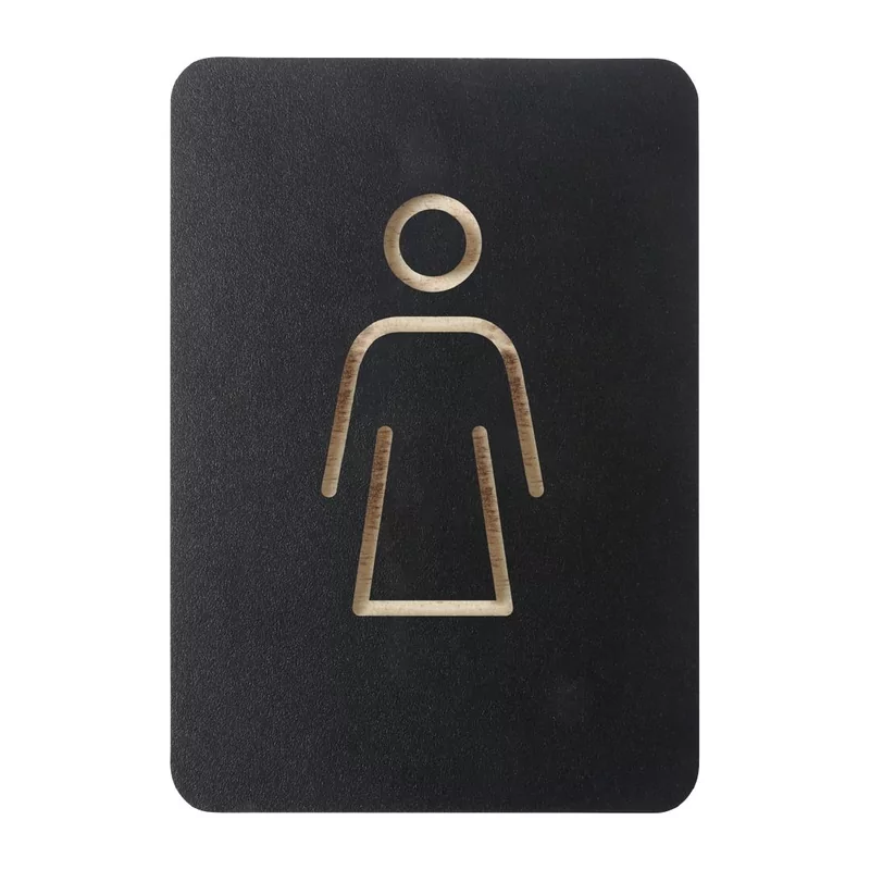 Plaque signalÃ©tique noire Europel femme