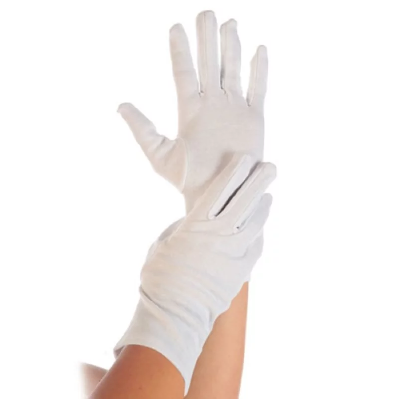 Serveerhandschoenen wit katoen per paar L