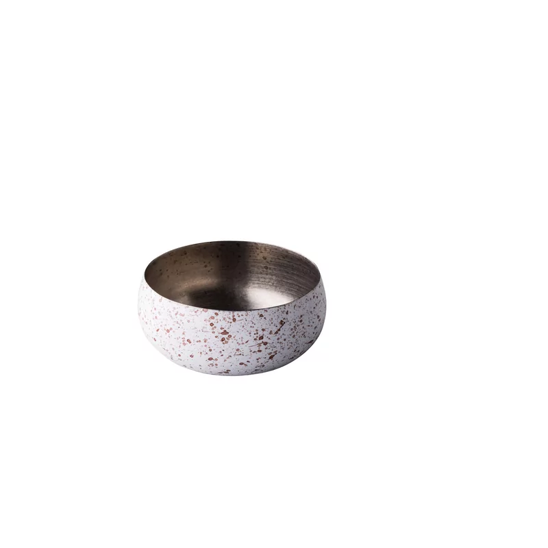 Stainless. st. bowl vintage speckle Ø10cm 35cl