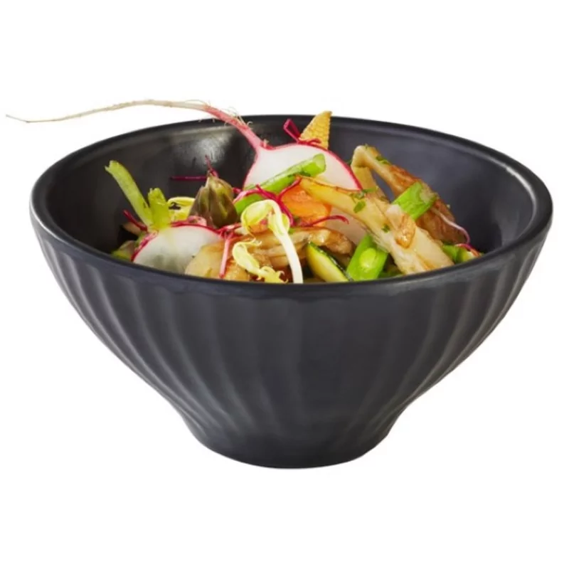 Melamine Akio bowl zwart D115xH60mm 200ml