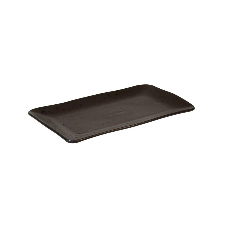 Q Authentic Black Speckle rect. plate 29x16cm