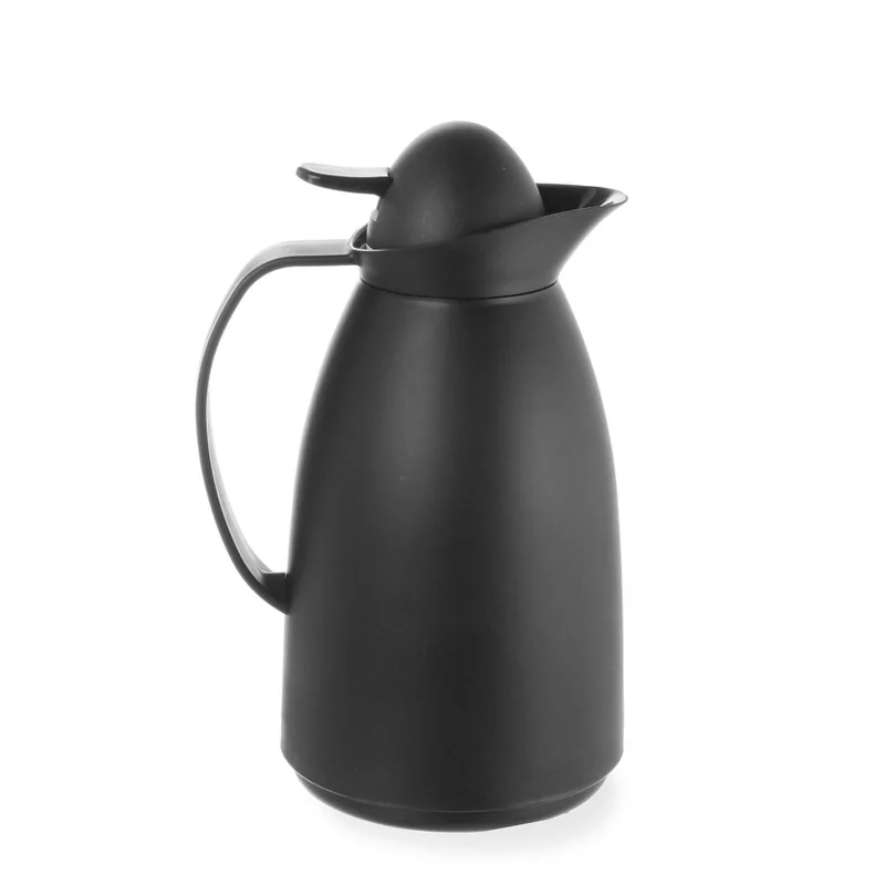 Vacuum jug with glass inner bottle
