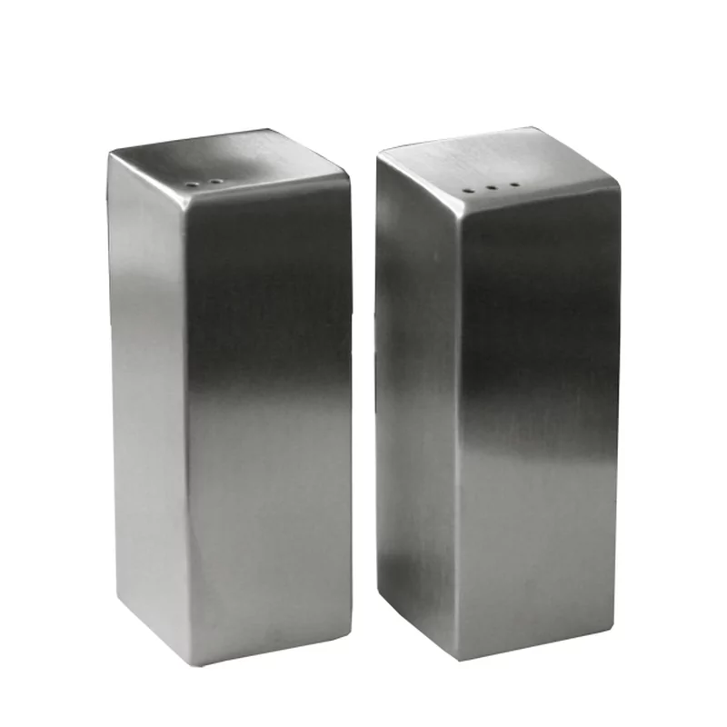 Zout- en pepervat Square inox
