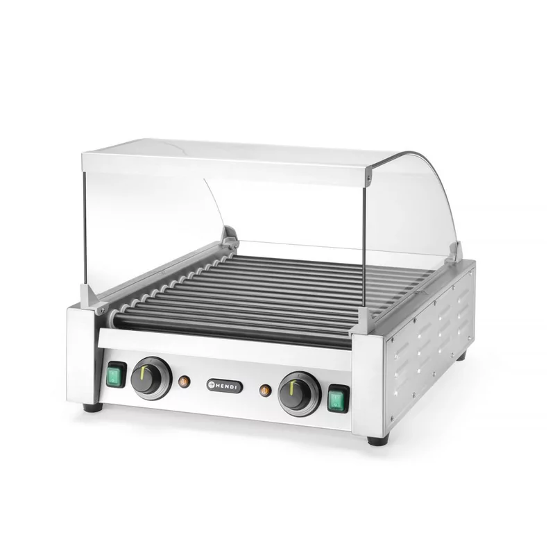 Glazen cover voor worstenroller grill