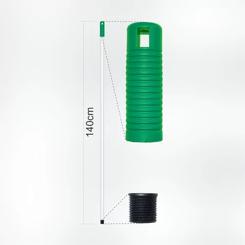 Glasfibersteell 1.40m+handvat groen